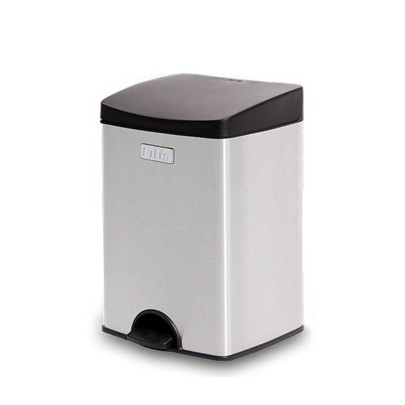 Th&ugrave;ng R&aacute;c Inox Fitis Premium 15L - Vu&ocirc;ng đạp thấp - 3 M&agrave;u (Inox mờ, Trắng, Đen) - SPS1-901, SPS1-904, SPS1-903 image number null